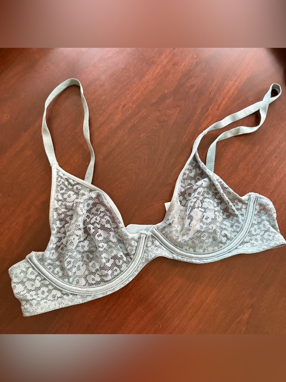Primark Blue Lace Underwire Bra Sz 34B